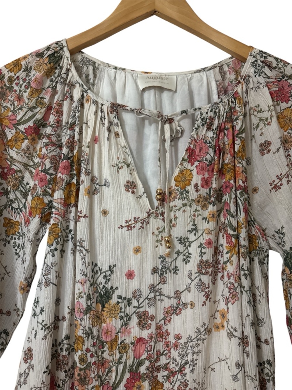 Auguste the Label Carlota Floral Print Cotton Mini Dress Sz 4 NWOT - Picture 3 of 10